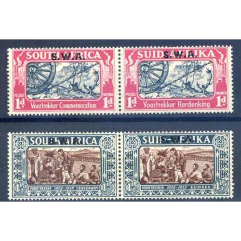 South Africa SG109 110 Mounted Mint Pairs