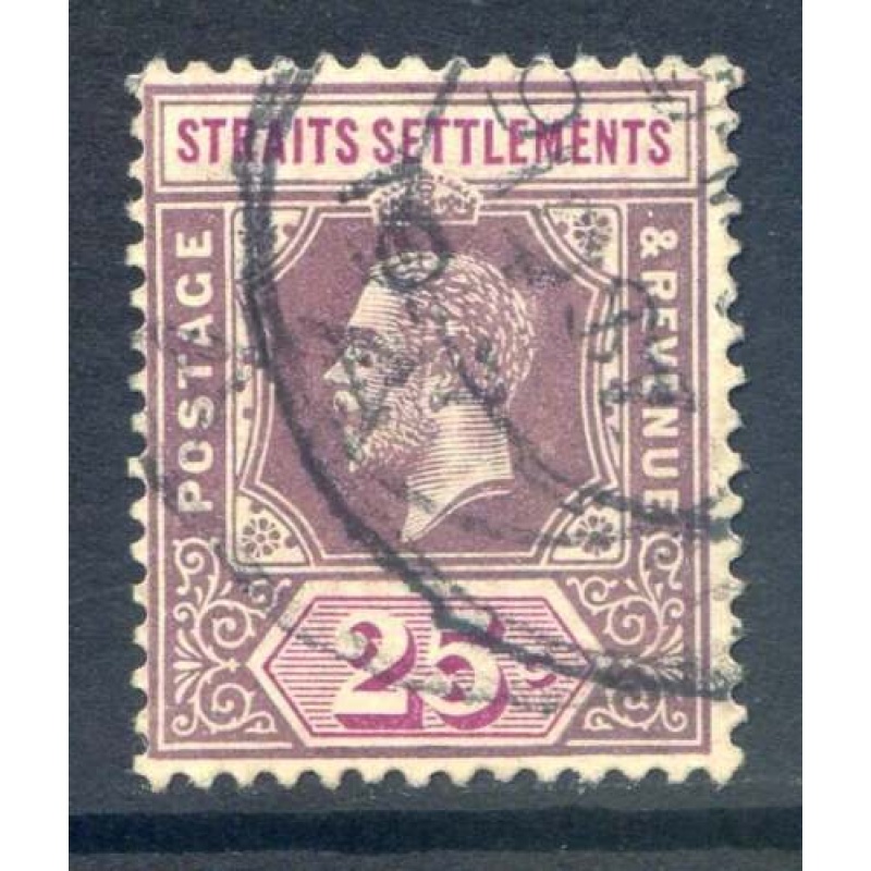 Malaysia (Straights Settlements) 25c Dull Purple  Mauve SG205 Used