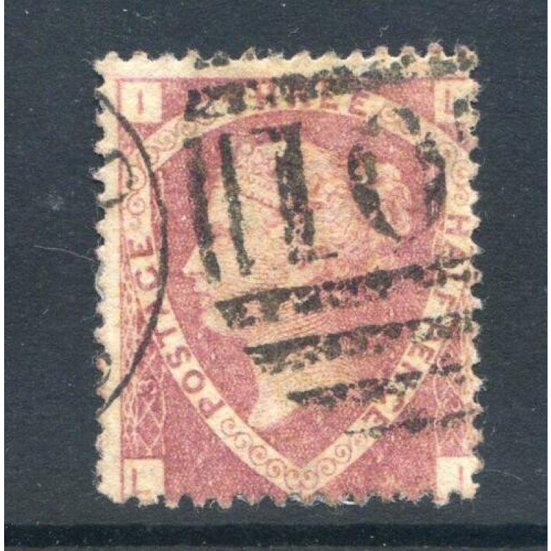 GB QV 1 1 2d Venetian Red SG51 Pl 3 Good Used