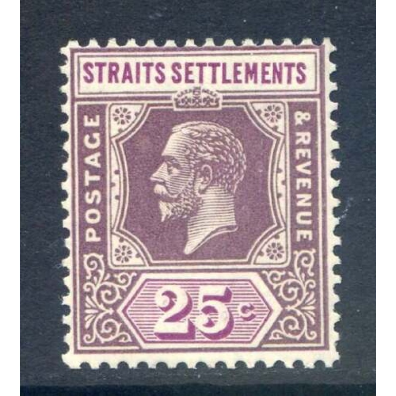 Malaysia (Straights Settlements) 25c Dull Purple  Mauve SG234a Mounted Mint