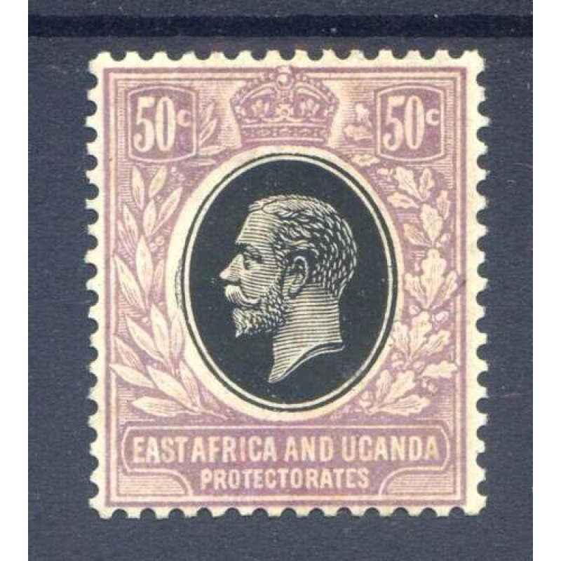 East Africa  Uganda Protectorate 50c Black  Dull Purple SG71 Mounted M