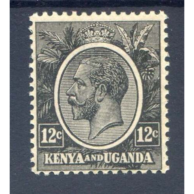 East Africa  Uganda Protectorate 12c Jet Black SG81 Mounted Mint