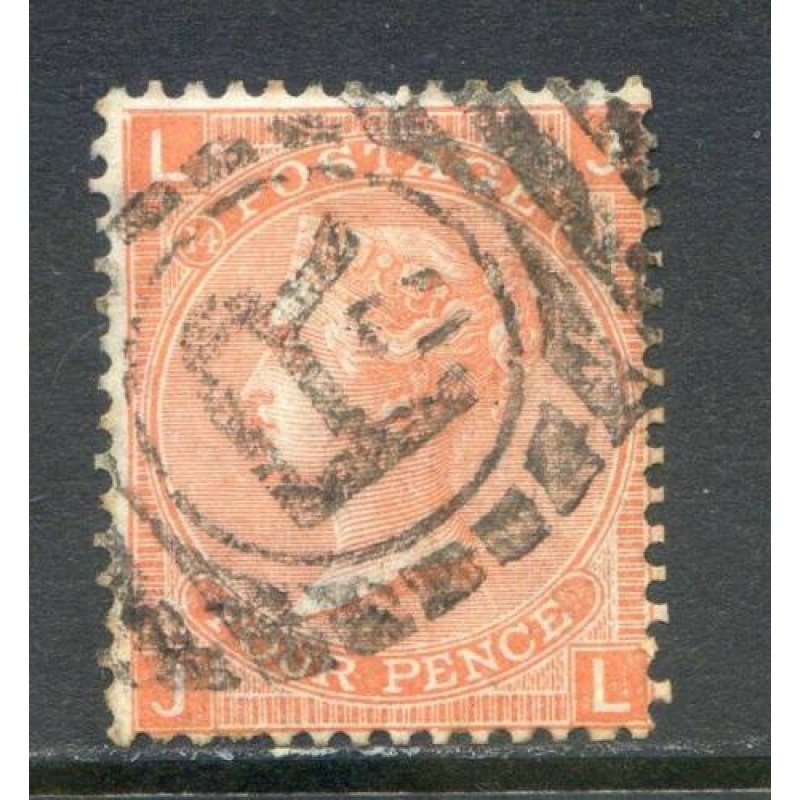 GB 4d Vermillion SG94 Plate 14 Fine Used