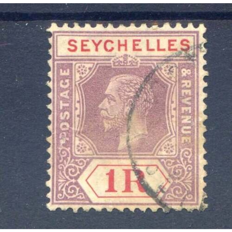 Seychelles 1r Dull Purple  Red SG119 Fine Used