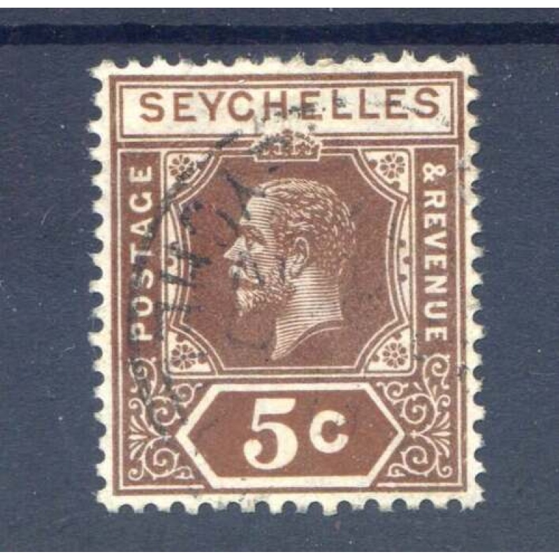 Seychelles 5c Deep Brown SG84 Fine Used