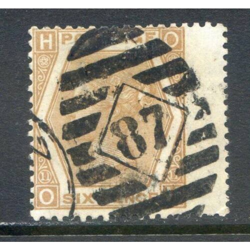 GB 6d Pale Buff SG123 Plate 11 Fine Used