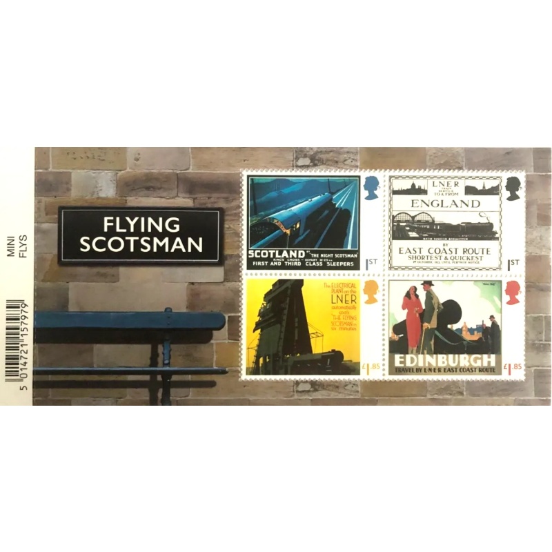 MS4791 2023 Flying Scotsman barcode miniature sheet UNMOUNTED MINT