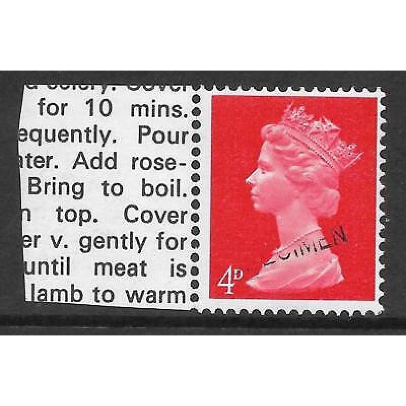 Sg 733s 4d Pre-decimal Machin 1CB SPECIMEN overprint - UNMOUNTED MINT MNH