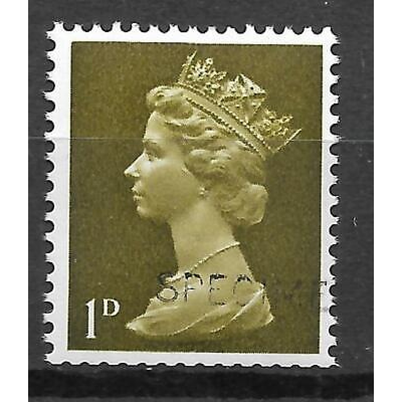 Sg 724s 1d Pre-decimal Machin with SPECIMEN overprint - UNMOUNTED MINT MNH