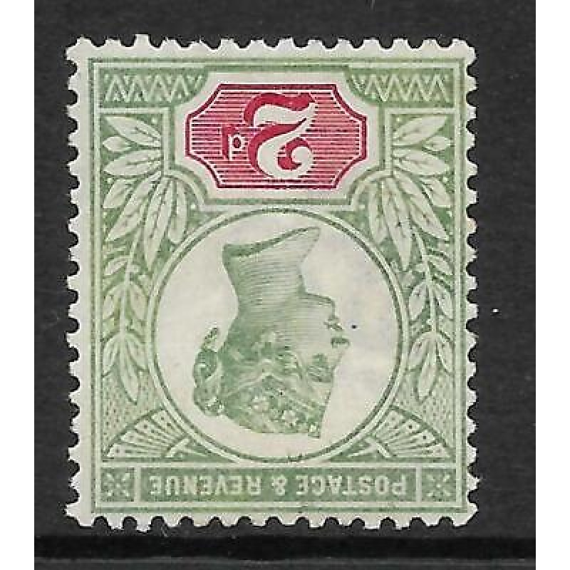 Sg 200wi 2d Green  Carmine Jubilee Watermark Inverted MOUNTED MINT