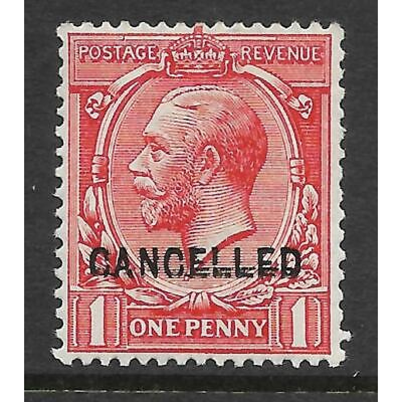 Sg 357w 1d Royal Cypher Overprinted CANCELLED type 24 UNMOUNTED MINT