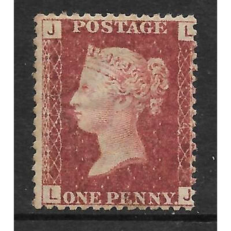 1858 Sg 43 1d Penny Red plate 114 Lettered L-J UNMOUNTED MINT