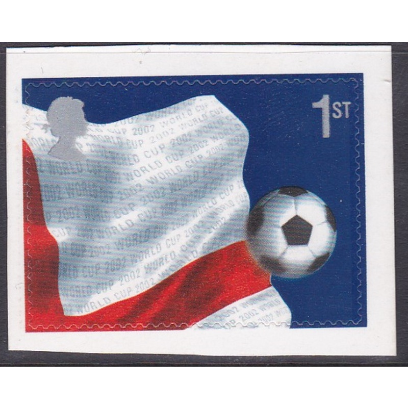 PM6 2002 Sg2294 Top right of flag 1st class stamp out of booklet - self adhesive