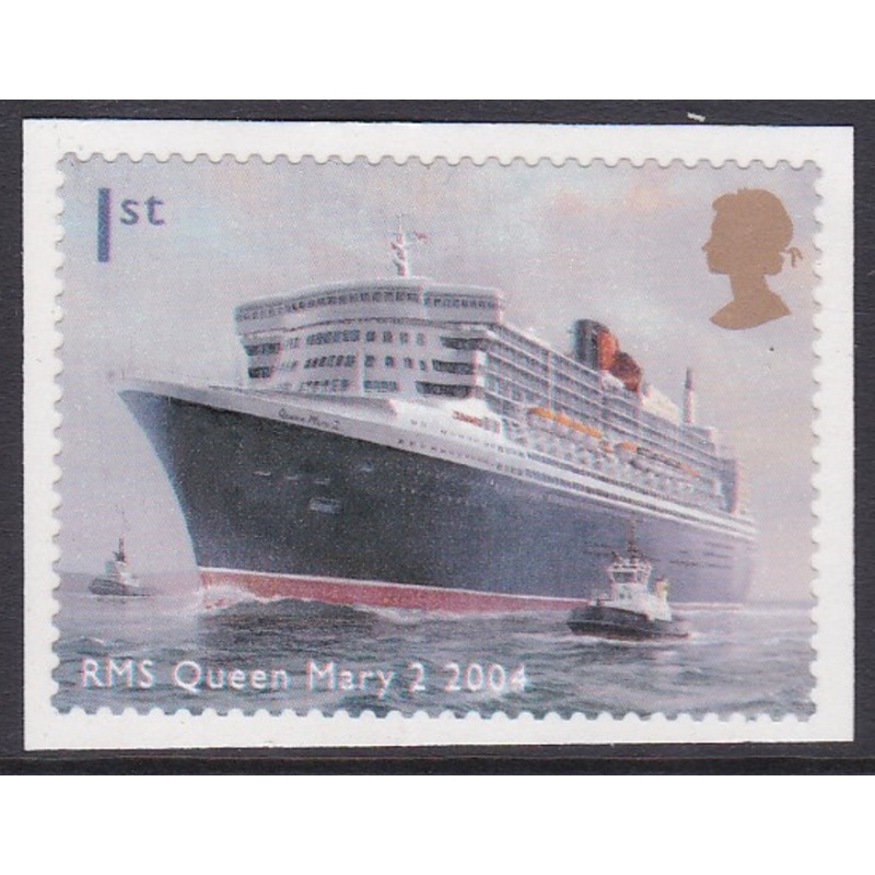 PM13 2004 Sg2455 RMS Queen mary 1st class stamp out of booklet - self adhesive