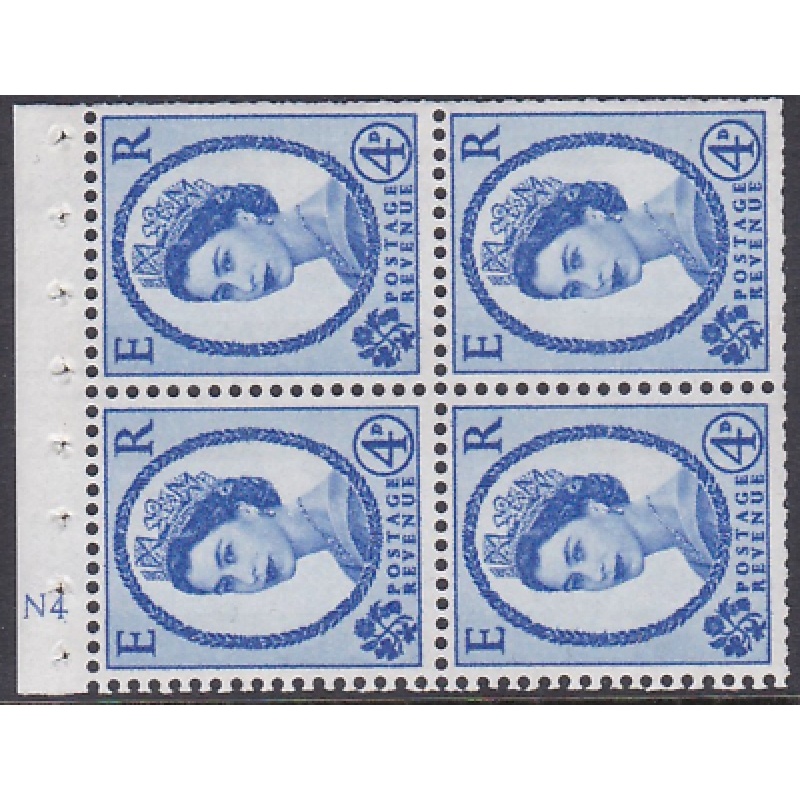 SB112a Wilding booklet pane Violet phos 9.5mm perf type I UNMOUNTED MNT MNH