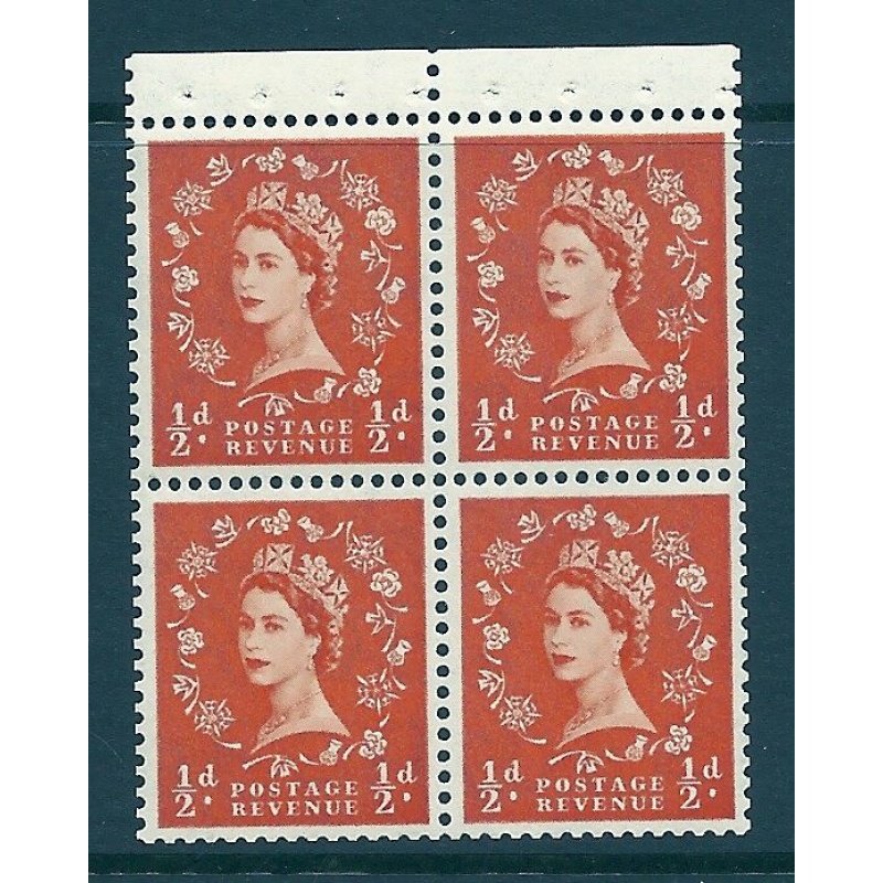 SB5 d x 4 Wilding booklet pane perf type P UNMOUNTED MNT MNH