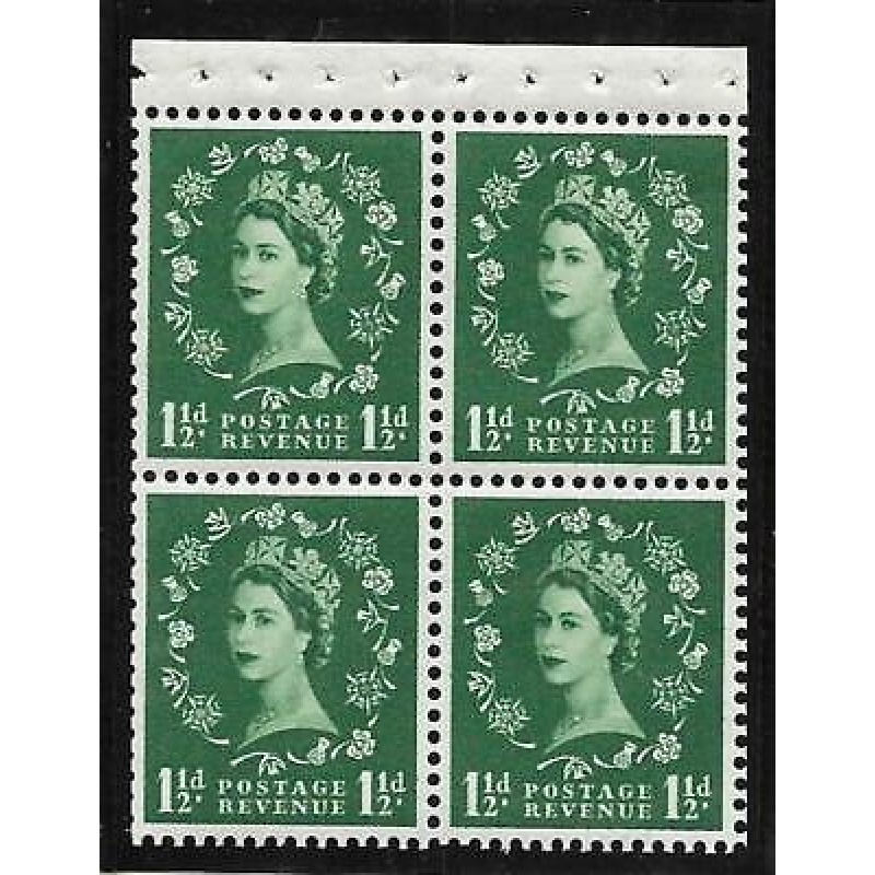 SB68a Wilding booklet pane Crowns Cream perf type I UNMOUNTED MNT