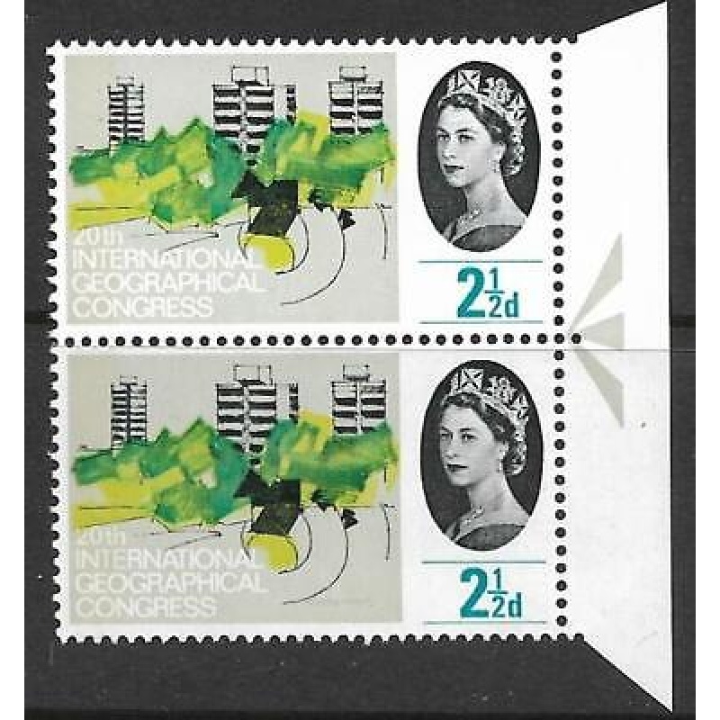 Sg 651pc 1964 Geographical 2d (Phos) Flaw - Retouched Lawn UNMOUNTED MINT MNH