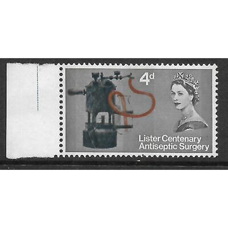 Sg 667pc 1965 Lister 4d (Phos) - Listed Flaw - Corner Scratch - UNMOUNTED MINT