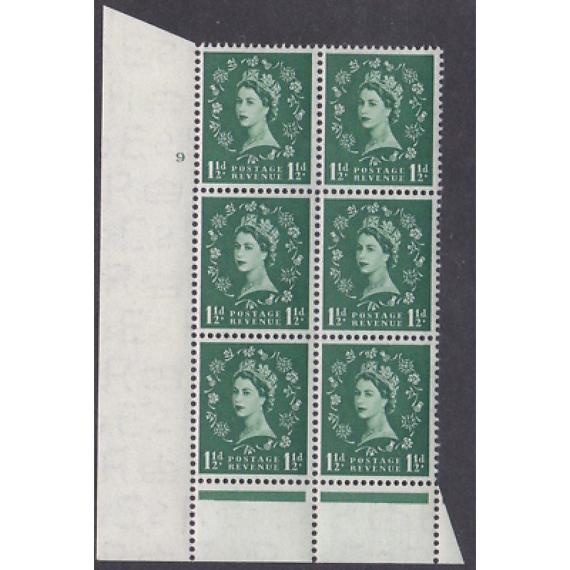 1d Wilding Tudor Wmk Cylinder 9 No Dot perf type B(I P) UNMOUNTED MINT MNH