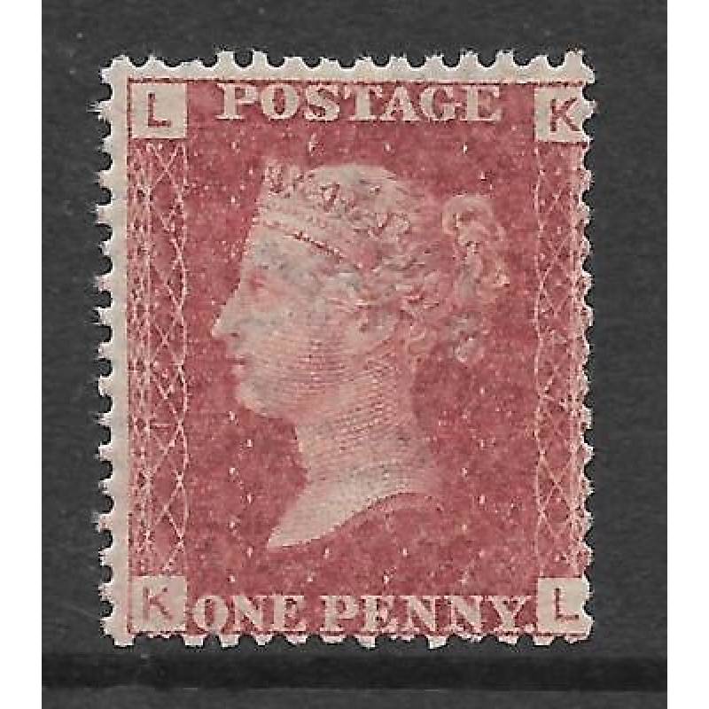 1858 Sg 43 1d Penny Red plate 147 Lettered K-L UNMOUNTED MINT