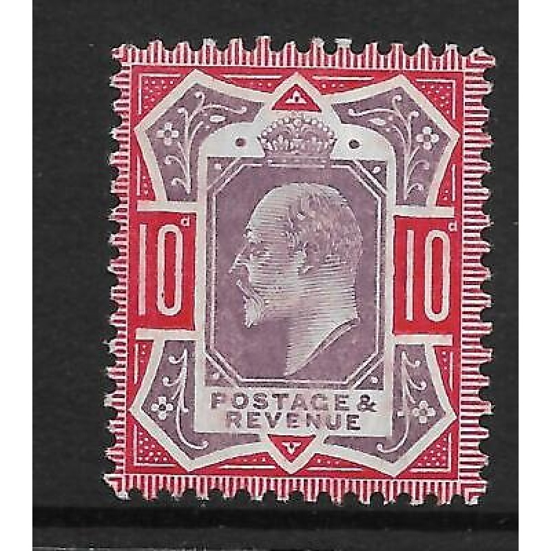 Sg 256 Spec M43(5) 10d Dull Purple  Scarlet Chalky De La Rue UNMOUNTED MINT