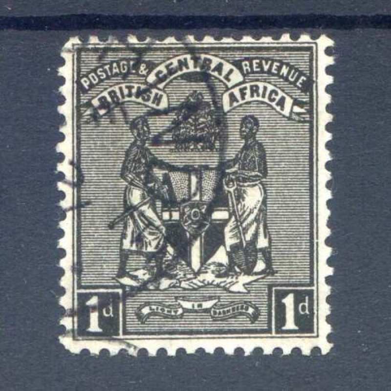 Nyasaland 1d Black SG32 Mounted Fine Used