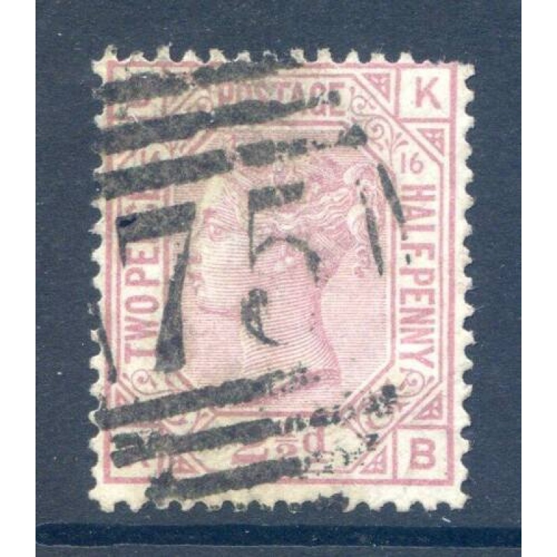 QV 2 1 2d Rosy Mauve SG141 Plate 16 Fine Used ?75 Cancel