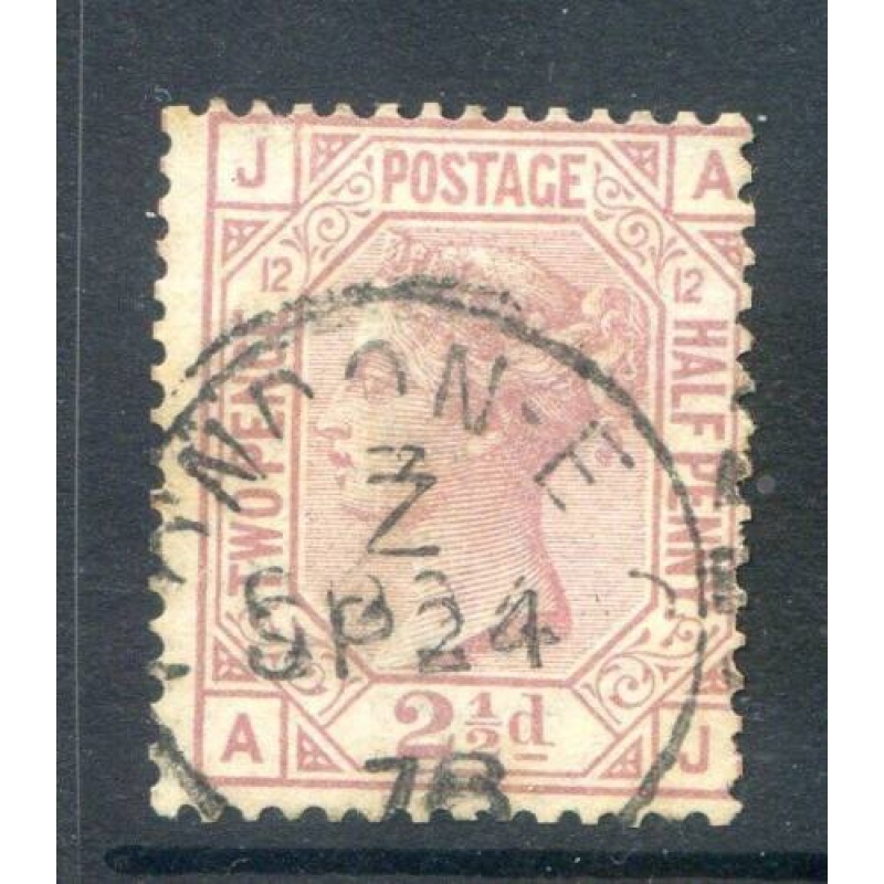 QV 2 1 2d Rosy Mauve SG141 Plate 12 Fine Used CDS