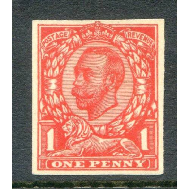 GB KGV 1d Downey Paper trial Unmounted Mint