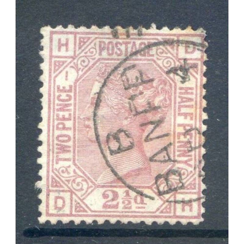 QV 2 1 2d Rosy Mauve SG139 Plate 1 Banff CDS