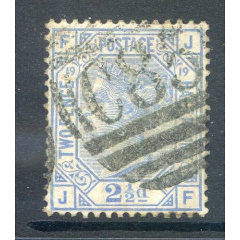 QV 2 1 2d Blue SG142 Plate 19 Used C85 Cancel