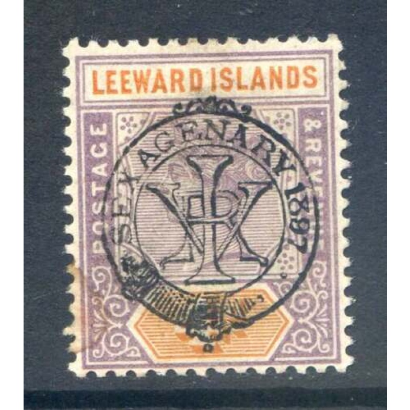 Leeward Islands 4d Dull Mauve  Orange SG12 Mounted Mint