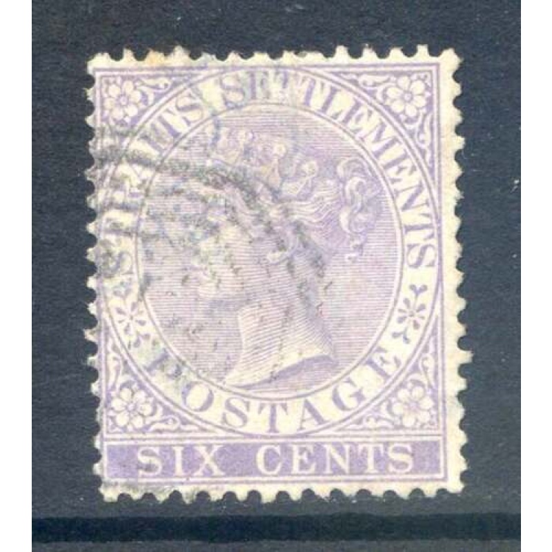 Malaysia (Straights Settlements) 6c Bright Lilac SG13a Fine Used