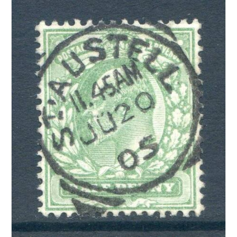 KEV11 1 2d Yellowish Green SG218 Fine Used St Austell Cancel