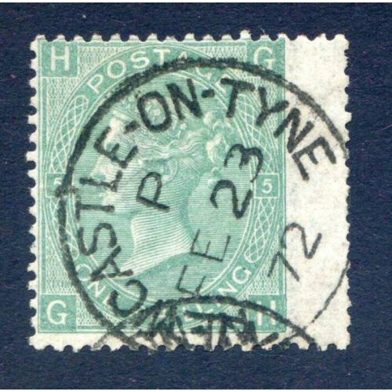 QV 1 - Green SG117 Plate 5 Fine Used Newcastle On Tyne Cancel