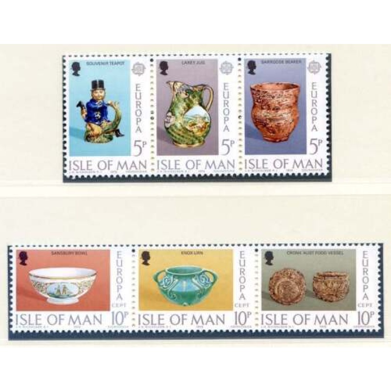 1976 Isle of Man SG84 89 Ceramic Art Set Unmounted Mint