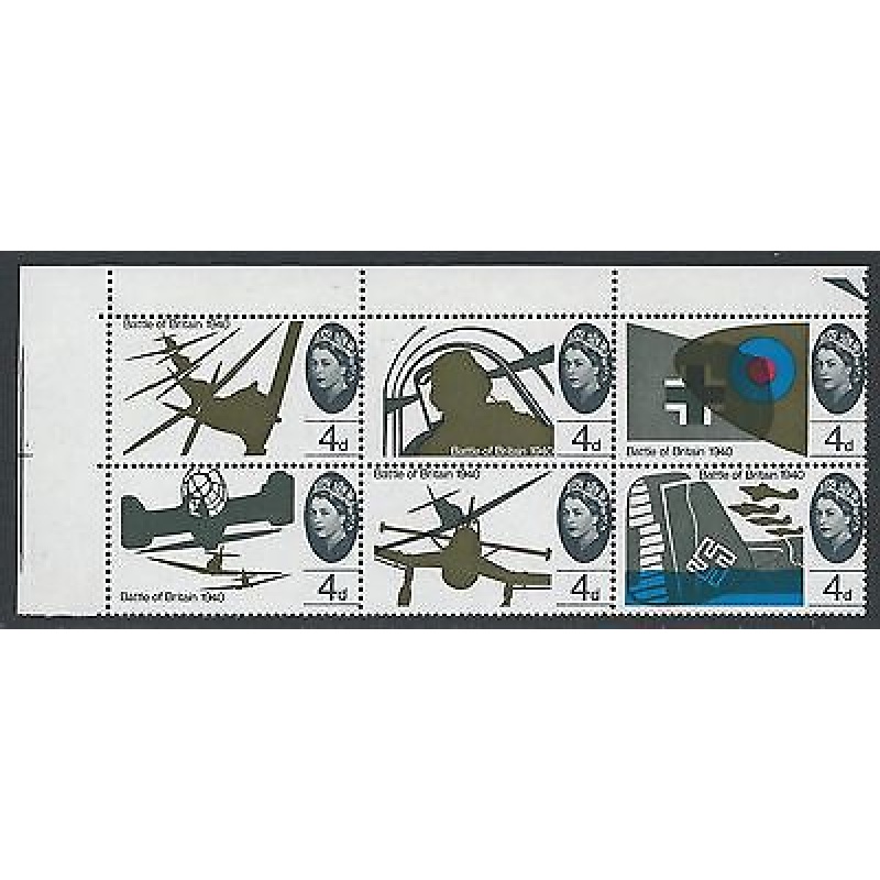 Sg 675b 1965 4d Battle of Britain (Ord) Flaw - Stuka Retouch UNMOUNTED MINT