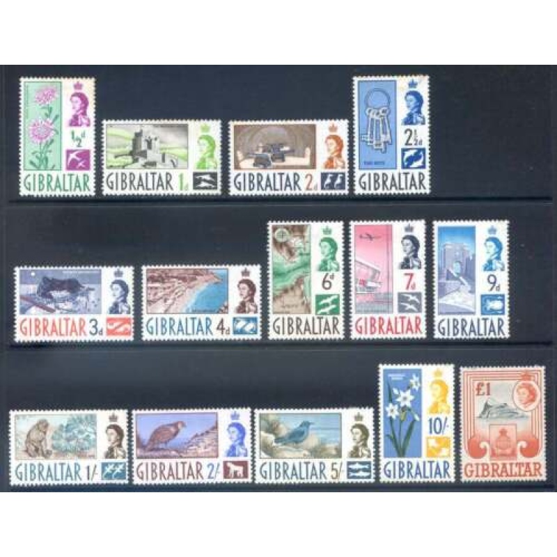 Gibraltar 1960 Set SG160 173 Mounted Mint