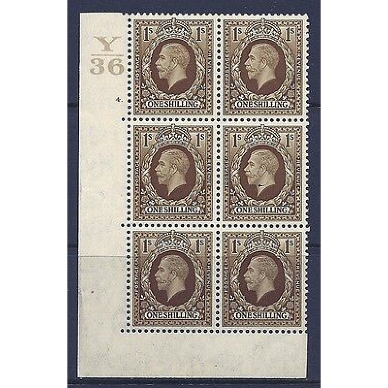 1934 1 - Photogravure cyl blk Y36 4 Dot perf 5(E I) block of 6 UNMOUNTED MINT