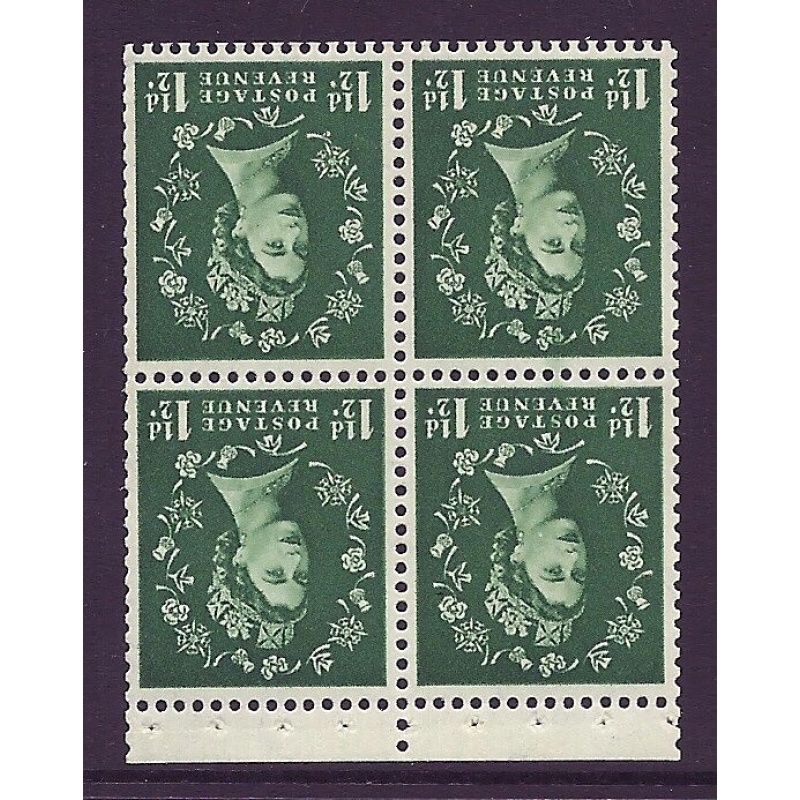 SB60a Wilding booklet pane Tudor perf type P UNMOUNTED MNT MNH