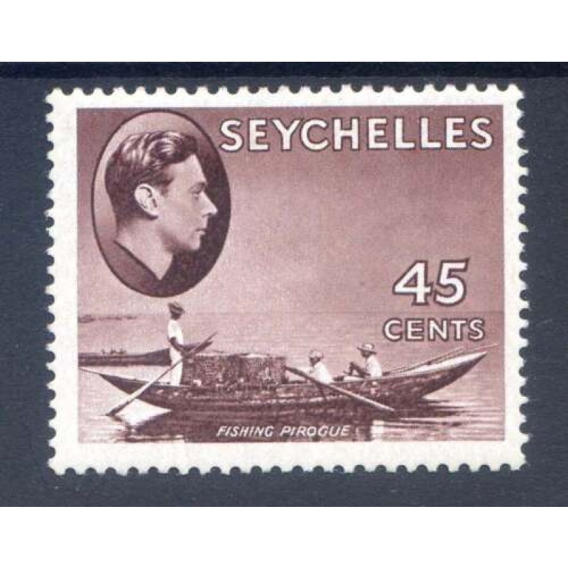 Seychelles 45c Chocolate SG143 Mounted Mint