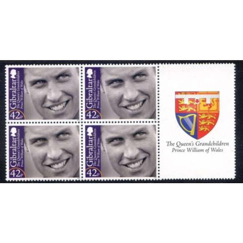 2009 Gibraltar Queen Elizabeths Grandchildren Set SG1324 1331 U M Panes 4