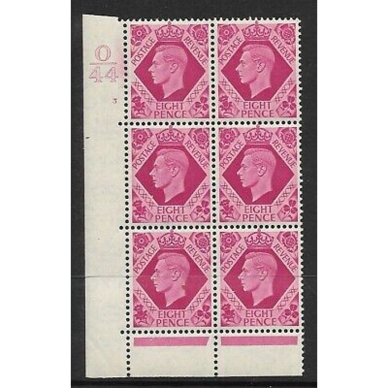 Sg 472 8d Carmine Dark colours O44 3 No Dot perf 6B(E P) UNMOUNTED MINT