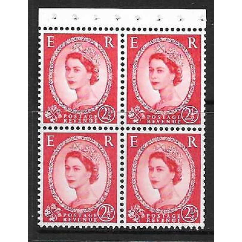 SB84 Wilding booklet pane Crowns chalky perf type I UNMOUNTED MNT MNH