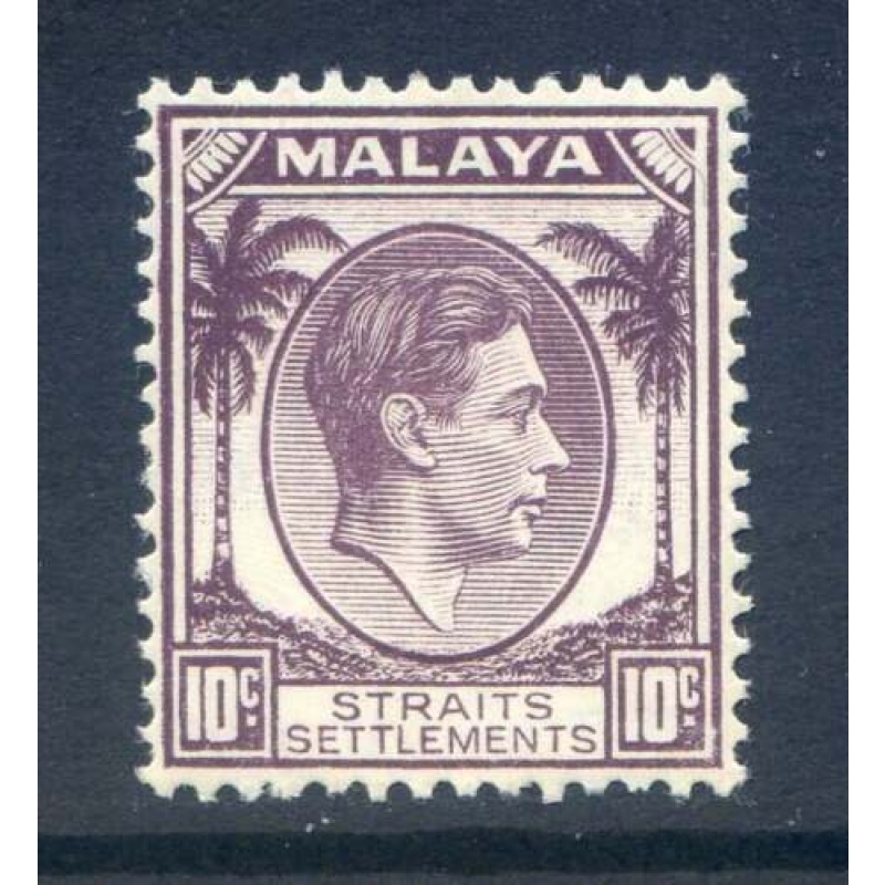 Malaysia (Straights Settlements) 10c Dull Purple SG284 Mounted Mint