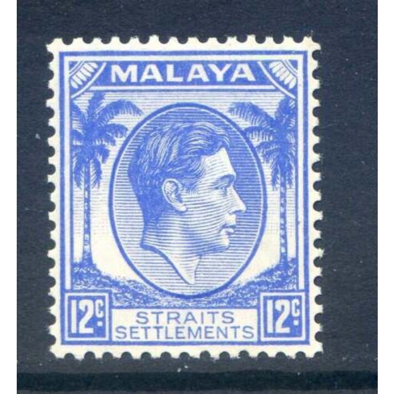 Malaysia (Straights Settlements) 12c Ultramarine SG285 Mounted Mint