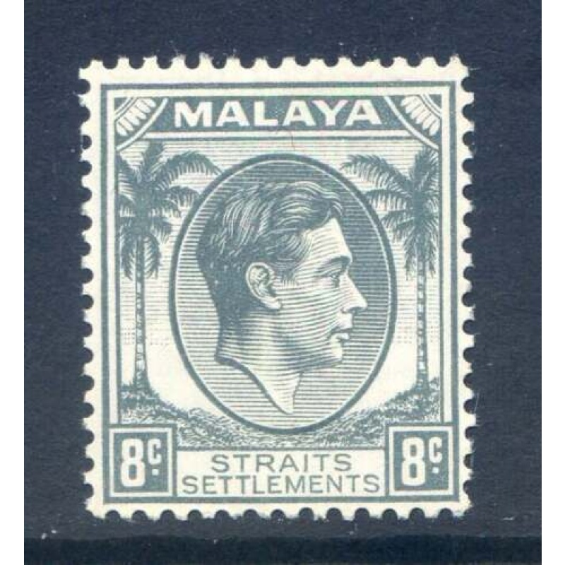 Malaysia (Straights Settlements) 8c Grey SG283 Mounted Mint