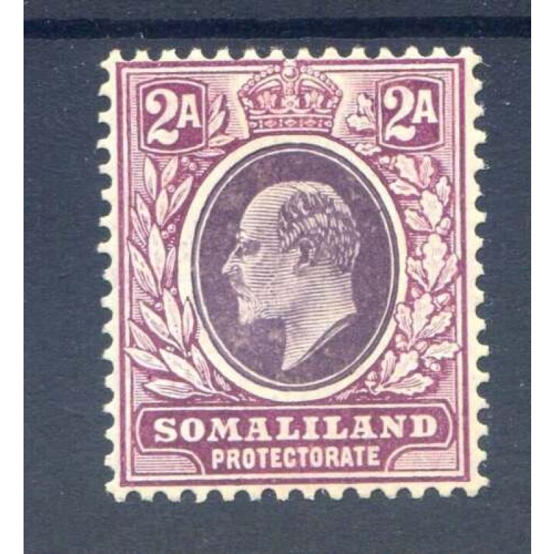 Somaliland 2a Dull  Bright Purple SG47 Mounted Mint