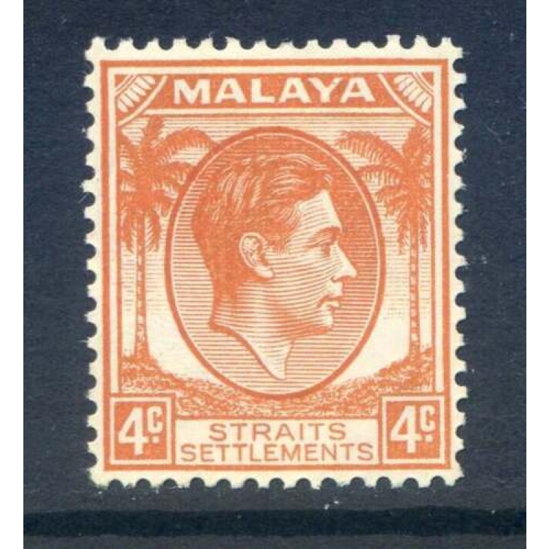 Malaysia (Straights Settlements) 4c Orange SG280 Mounted Mint